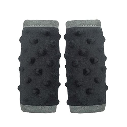DODO NICI car seat Strap Cover for Baby, seat Belt Cover Cushion, Belt Pads fit Baby Carrier/Pushchair/Stroller, Cozy Peace Dotted Minky, Solid Black - color: Solid black