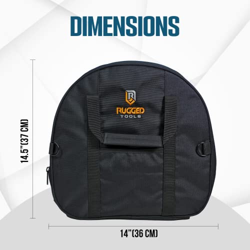 Rugged Tools Cable Bag - Jumper Cable Bag - Storage & Organizer for Cables, Cords, and Hoses Including EV Charging Cables for Electric Vehicles - Tesla, Nissan Leaf, Chevy Bolt
