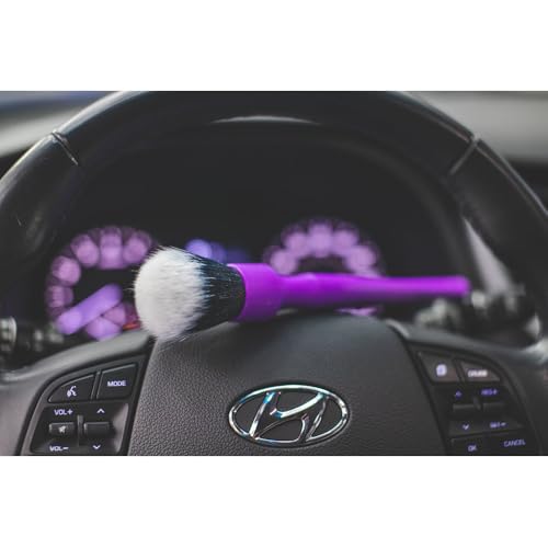 Detail Factory - Synthetic Detailing Brush Set - Ultra-Soft Interior Car Cleaning Brushes for, Screens, Emblems, & Tight Spaces - Purple - color: Purple