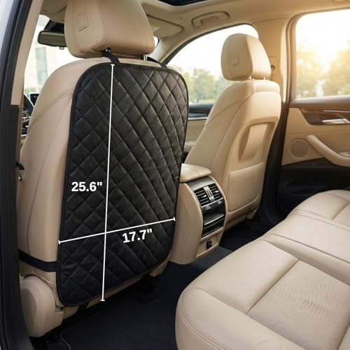 SAVUK 2 Pack Car Back Seat Cover and Organizer Protector from Dirt Scratches Mud Universal Fit All Automotive Model Vehicle Type Waterproof Durable Preventing the Impact of Children Step Kick 17"x25"