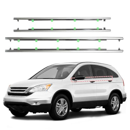 ItranMc Window Molding Trim for Honda CR-V/CRV 2007-2011,Chrome Outer Door Weatherstrip Window Seal Belt,Replace#72410-SWA-A01 72450-SWA-A01 72910-SWA-A01 72950-SWA-A01 - style: CR-V 2007-2011