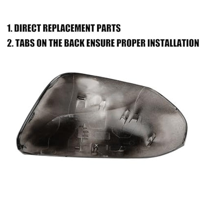 Right Passenger Side Car Mirror Cap Cover Compatible with Toyota Prius 2016 2017 2018 2019 2020 2021, Direct Replacement, 87915-47070, Black - color: black, size: Right