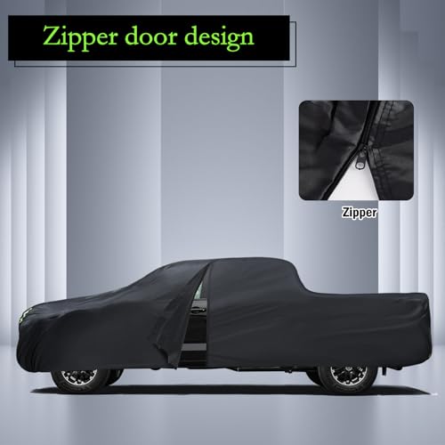 Car Cover Custom Fit for Toyota Tundra 5.5Ft Bed 2000-2025, Waterproof All Weather for Automobiles Full Exterior Cover Rain Sun Snow Protector with Door Zipper - size: Custom Fit Toyota Tundra 5.5Ft Bed