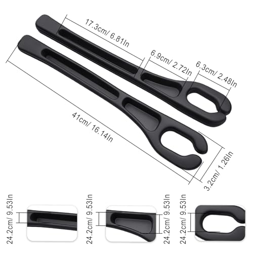 Car Seat Gap Filler, 2 PCS Car Seat Gap Filler Organizer with Storage Slot, Anti-Drop Side Console Storage Pocket, Universal for Auto SUV Truck Interior Accessories, Black
