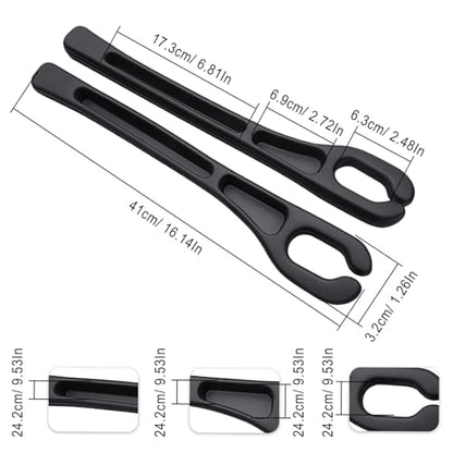 Car Seat Gap Filler, 2 PCS Car Seat Gap Filler Organizer with Storage Slot, Anti-Drop Side Console Storage Pocket, Universal for Auto SUV Truck Interior Accessories, Black