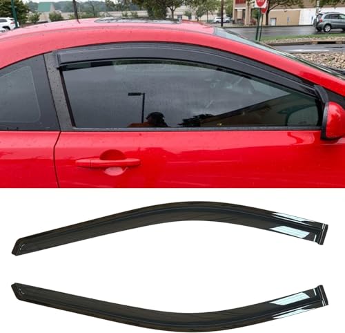 92916 Rainproof Side Window Wind Deflectors for 2007-2011 Toyota Yaris Coupe,Tape-on Sun Rain Guard Sets,Nice Looking Window Visors for Cars,Vent Deflector for 07-11 Toyota Yaris Coupe - size: 2007-2011 Toyota Yaris Coupe