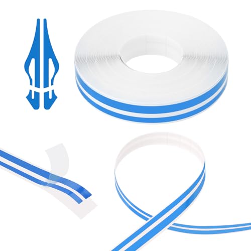 2 Rolls 32Ft Car Pinstripe Tape, Automotive Pinstriping Tape Stickers Vinyl DIY Stripes Pinstripe Emblems Trim Decals for Car, SUVs, Pickups, Motorcycle and Boat, Racing Stripes (Blue) - color: Blue-2