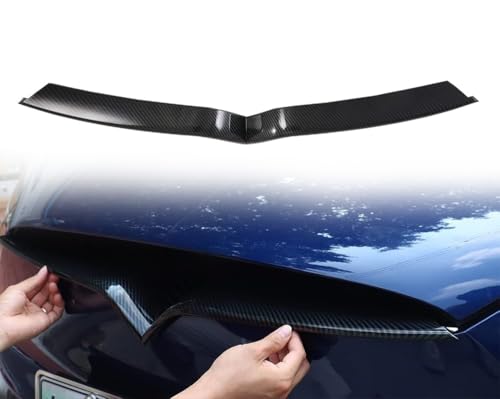 Front Grille Insert Trim for Tesla Model X 2016-2020 Car Exterior Accessories ABS Imitation Carbon Fiber Outer Decoration - color: Imitation Carbon Fiber