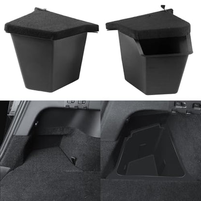 Tesla Model Y Juniper Rear Trunk Storage Bins 2025 2026 Tesla Model Y Juniper Trunk Organizer Storage Box with Cover TPE Tesla Model Y Juniper Accessories