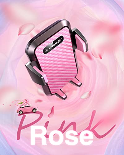 VANMASS【85+LBS Strongest Suction & Military-Grade Ultimate Car Phone Mount【Patent & Safety Certs】 Cell Phone Holder for Dash Windshield Vent for iPhone 17 Pro Max Automobile Accessory Kits,Light Pink - color: Light Pink