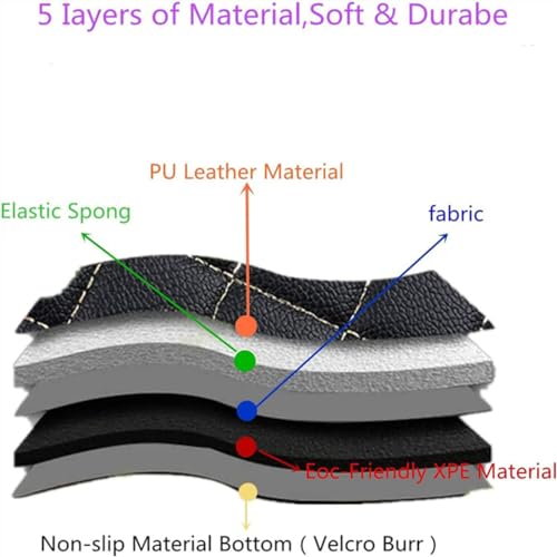 Custom Car Mats All Weather Fit Automotive Floor Mats PU Leather Protector Mat for Most Sedan, SUV, Truck (Black Red) - color: Black Red