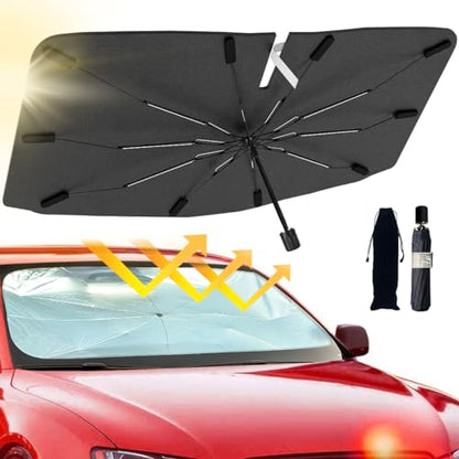2026 Windshield Sun Shade Umbrella, Foldable Car Umbrella Sunshade with UV Block Car Front Window (Heat Insulation Protection) for Auto Windshield Covers Blackout Trucks Cars (Large) - size: Large