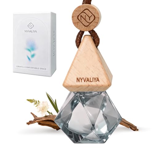 Car Air Freshener Hanging Diffuser with Natural Essential Oil, Ebony Agarwood Scent Car Fresheners, Long Lasting Car Smell Air Fresheners, Car Air Fresheners for Women & Men (Ebony Agarwood)