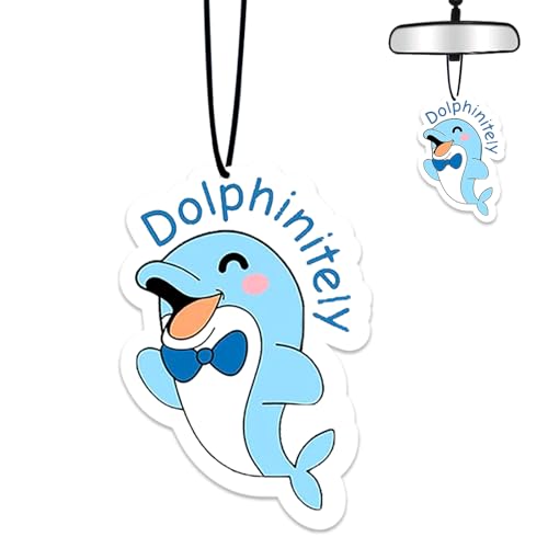 Dolphin Air Freshener Hanging for Car Scented Ornaments Mirror Cute Car Fresheners Dolphins Car Accessories Auto Interior Decor Scent Home Bathroom Closet Dolphin Gifts for Women Men - color: Dolphin