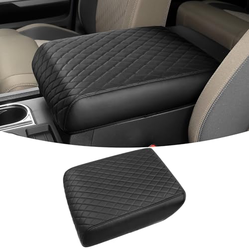 ZZEQYG Center Console Cover for Toyota Tundra 2014-2021 Accessories Center Console Cover Armrest Box Cover Leather Auto Armrest Cover Protector - color: For Tundra 2014-2021