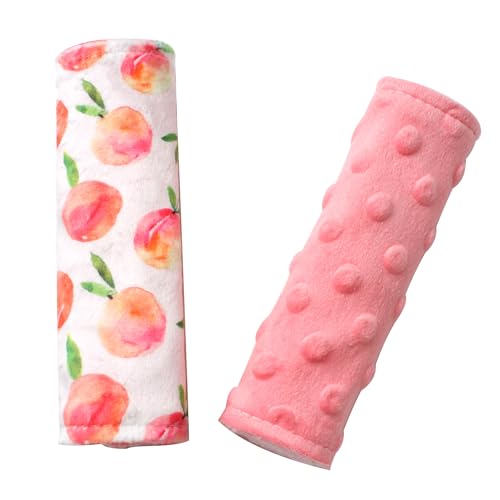 Car Seat Strap Covers for Babies Soft Car Seat Belt Covers, Mink Car Seat Straps Shoulder Pads for Boys and Girls, Peach - color: Peach