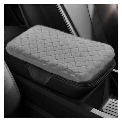 Car Center Console Cover, Comfortable Warm Armrest Box Cushion Pad, Breathable Car Arm Rest Protector, Universal Vehicle Interior Relieves Fatigue Accessories for Cars/SUVs/Trucks (Gray) - color: Gray