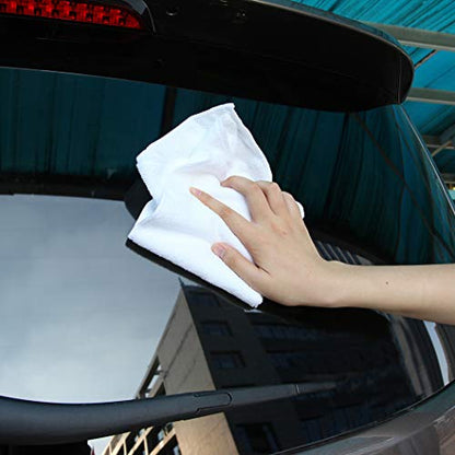 CARTMAN 14 x 14 Inch, 30 Pack, 280GSM Microfiber Cleaning Cloths, Non-Abrasive, Reusable and Washable, All Purpose Cleaning Towels for Household, Car Washing, Drying & Auto Detailing, White - size: 14"x14" 30pk white
