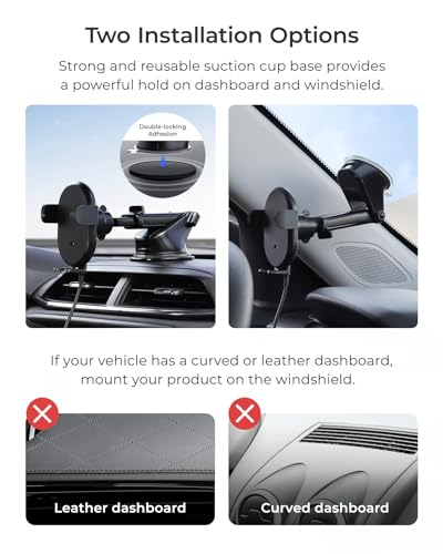 iOttie Auto Sense 2 Dash & Windshield Car Phone Holder with Qi Wireless Charging – Auto Clamping Phone Mount & Charger for iPhone, Google Pixel, Samsung Galaxy, Huawei, LG (Adapter Not Included) - style: Dash & Windshield