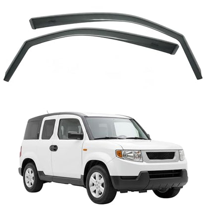 in-Channel Car Window Rain Guard Compatible with Honda Element (2003-2011) 2pcs, Taiwan Made Precise & Transparent Car Wind Deflectors No Water Leakage Visors - size: Element (2003-2011) 2pcs