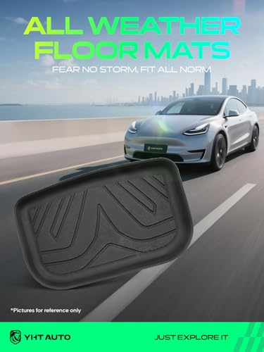 YHTAUTO Rear Lower Storage Trunk Mat Compatible with Tesla Model Y 2020-2025, TPE Floor Liners All Weather Custom Fit, Black - size: Rear Lower Trunk Mat (1 Piece)