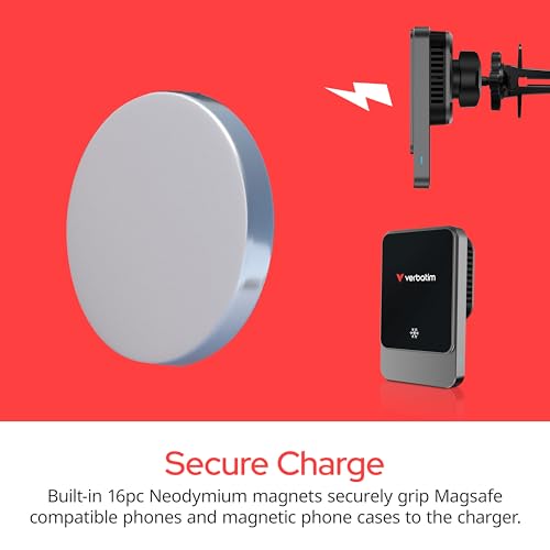 Verbatim Charge 'n’ Drive Magnetic Wireless Car Charger - style: Magnetic Wireless