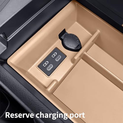 Compatible with Lexus ES ES250, ES300, ES300h, ES350H, 2022, 2023, 2024, interior armrest storage box, bracket tray, center console organizer, in car supplies - color: 2022-2024ES Box black