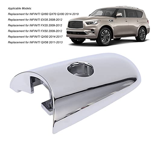 Aramox OE: 80646 1BA0A Car Exterior Door Handle Cover with Keyhole Outside Door Handle Escutcheon Compatible with QX60 QX70 QX80 2014-2019