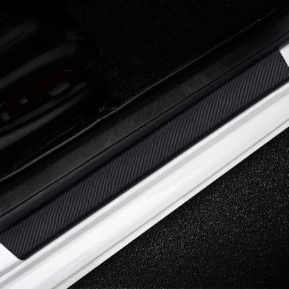 LEXLEY For Ford 2013-2026 Escape Carbon Fiber Style Leather Door Sill Scuff Plate Cover 4PCS-With SLIVER "ESCAPE" LOGO - size: With "ESCAPE" LOGO