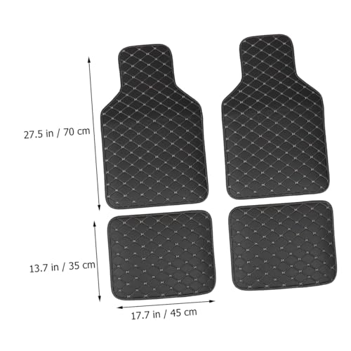 POPETPOP 4Pcs Wearable Car Floor Mats with Anti-Slip PVC Material Fit Foot Pads for Front and Rear Protection Auto Carpet for Cars and Suvs