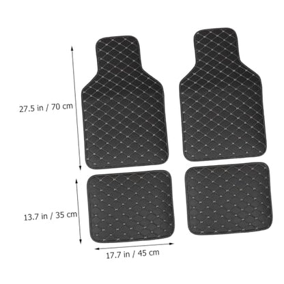POPETPOP 4Pcs Wearable Car Floor Mats with Anti-Slip PVC Material Fit Foot Pads for Front and Rear Protection Auto Carpet for Cars and Suvs