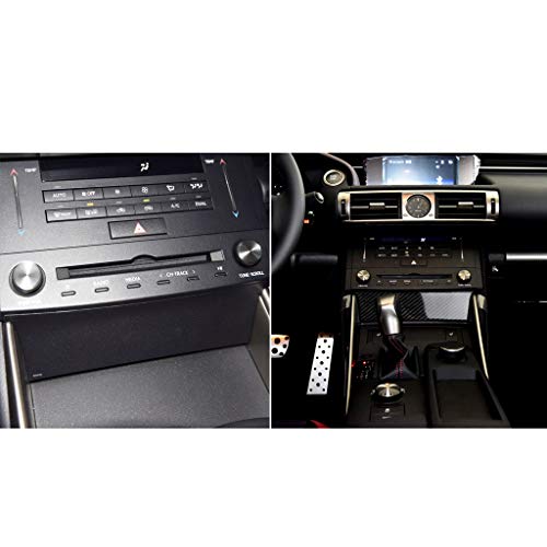 NVCNX Car Dashboard Dash Trim Cover Decal Compatible with Lexus IS250 2014 2015 / IS200t 2016 2017 / IS300 2016-2020 / IS350 2014-2020 Carbon Fiber Interior Trim Accessories Black - A - color: Dashboard Trim - a