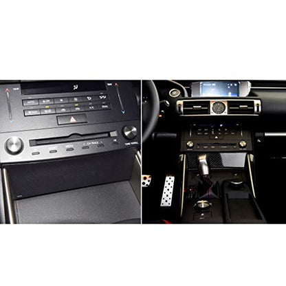 NVCNX Car Dashboard Dash Trim Cover Decal Compatible with Lexus IS250 2014 2015 / IS200t 2016 2017 / IS300 2016-2020 / IS350 2014-2020 Carbon Fiber Interior Trim Accessories Black - A - color: Dashboard Trim - a