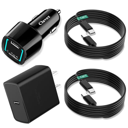 45W Super Fast USB C Car Charger and Wall Charger Block for Samsung S26/S25 Ultra/Plus/S24/S23/S22/Note 20/W25, iPhone 17 Pro Max, Galaxy Tab S10+/S9 PPS Type C Fast Charging with 2 Pack 6.6ft Cable