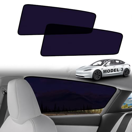 XCBYT Car Window Shades for Tesla Model 3 Highland 2024-2026 | Static Cling Rear Side Sun Shade, UV & Heat Blocking, Privacy Protection, Easy On & Off - size: Model 3 Highland (2024-2026) - 2PCS