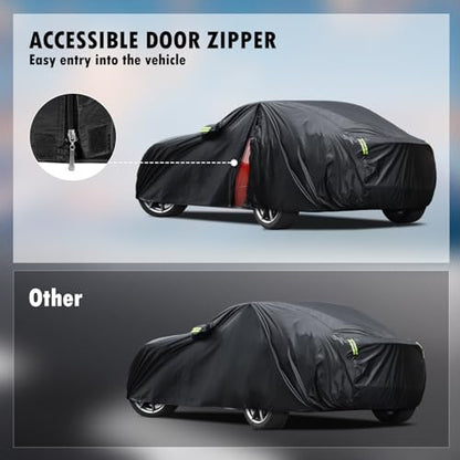 Car Cover Custom Fit for Mazda MX-5 Miata (1989-2025), Waterproof All Weather for Automobiles Full Exterior Cover Sun Rain Snow Protector with Door Zipper - size: Custom Fit for Mazda Mx-5