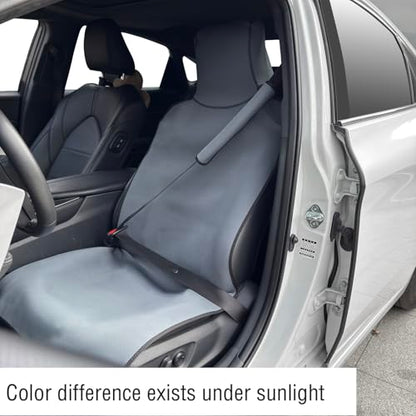 Universal Cloth Car Seat Covers Full Set with Buckle Fastening, Water-Resistant Fabric Auto Interior Protector – Fits Most Cars, SUVs, Trucks (Grey) - style: Grey
