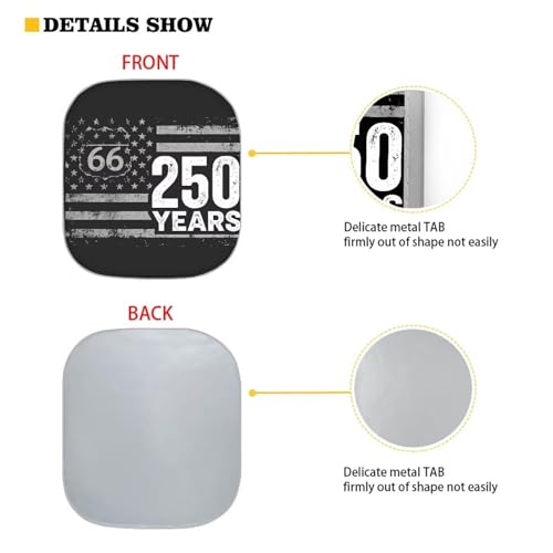 AFPANQZ 250th Black American Flag Sun Visor UV Protector Foldable Windshield Front Window Sun Shades, Sun Block Sunscreen Universal Fit for Car Auto Sedan Trucks SUV Van - color: 250th Black American Flag