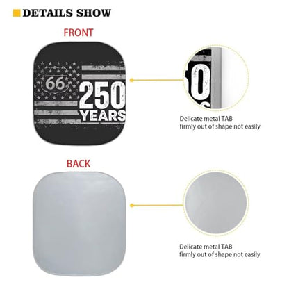 AFPANQZ 250th Black American Flag Sun Visor UV Protector Foldable Windshield Front Window Sun Shades, Sun Block Sunscreen Universal Fit for Car Auto Sedan Trucks SUV Van - color: 250th Black American Flag