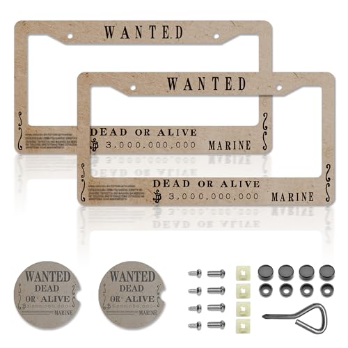 Anime License Plate Frames，Anime Car Accessories for Women & Men，Cute License Plate Holder，Aluminum License Plate Frame Fits Standard US Vehicles Size 12.2 x 6 Inch