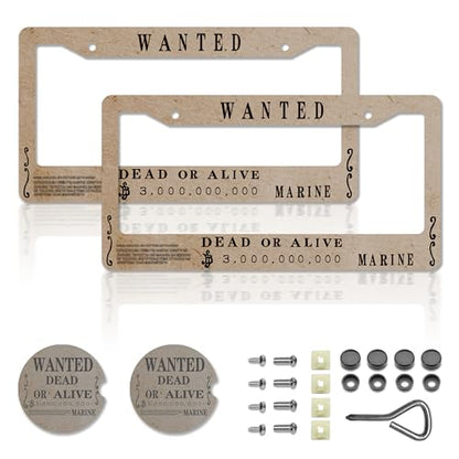 Anime License Plate Frames，Anime Car Accessories for Women & Men，Cute License Plate Holder，Aluminum License Plate Frame Fits Standard US Vehicles Size 12.2 x 6 Inch
