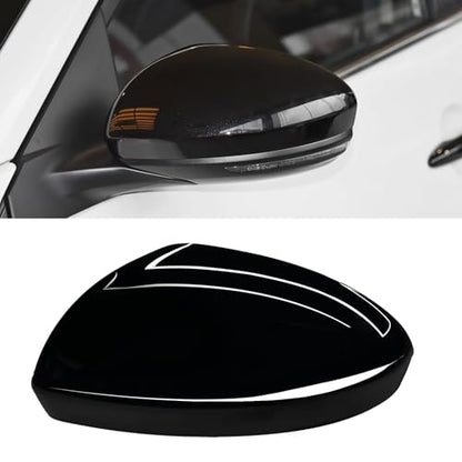 Moonlinks Compatible with Nissan Sentra 2020 2021 2022 2023 2024 Side Mirror Cover Replacement, Glossy Black Left Driver Side Clip-on Mirror Cap for Sentra S/SR/SV/Sense/Advance/Exclusive - color: Left Black