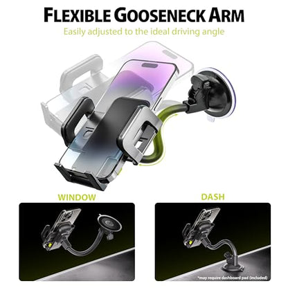 Bracketron TripGrip Window and Vent Mount, GPS Car Mount, Windshield Cell Phone Holder for Car, Includes Vent Clip - style: Window & Vent Mount
