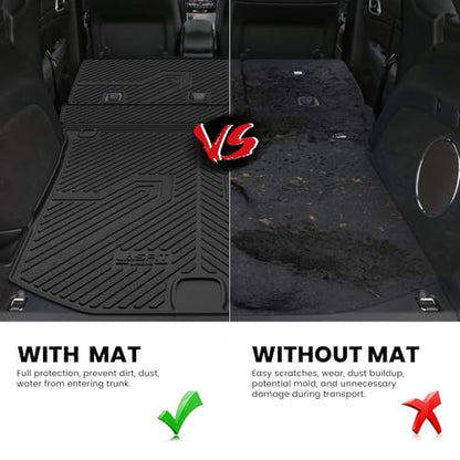 LASFIT Cargo Mat for Jeep Grand Cherokee 2011-2021 All Weather TPE Custom Fit Rear Backrest Mat Trunk Seatback Cargo Liner, Black - style: Grand Cherokee 2011-2021 Cargo Mat