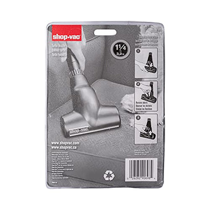 Shop-Vac 9069833 Turbo Nozzle, 1.25 Inch Diameter, Enhanced Suction Power, Deep Cleaning Carpets and Upholstery, (1-Pack) - style: Turbo Nozzle
