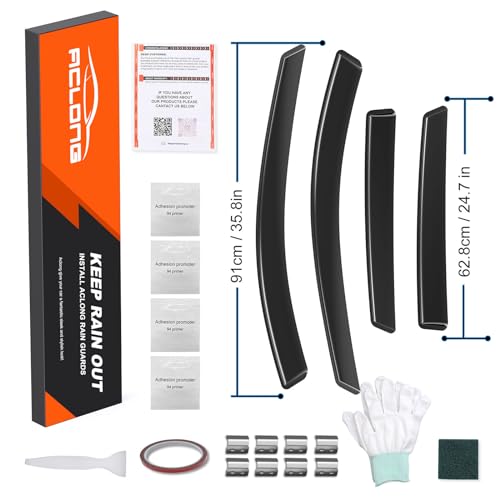 in-Channel Rain Guards Fit for Ford Escape 2020 2021 2022 2023 2024 2025 2026, Side Window Wind Sun Deflectors, Durable 2020-2026 Escape Window Rain Guards Black 4PCS - size: 2020-2025 Ford Escape (In-Channel)