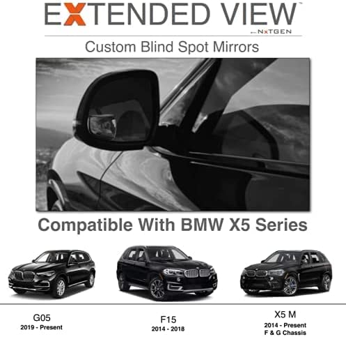 Blind Spot Mirrors- Compatible with BMW X5 Extended View - 2 Piece Set (Left & Right) - size: X5 Series