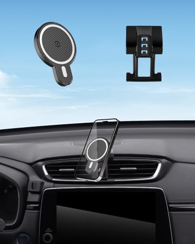 PZK Car Phone Mount for Honda CRV CR-V 2017 2018 2019-2020 2021 2022 Accessories 5th Gen CRV Custom Air Vent Phone Holder Magnetic 15W Fast Wireless Charger 360° Rotation Automobile Cradles - color: Magsafe+ Wireless Charger, size: Honda CR-V 5th Gen 2017