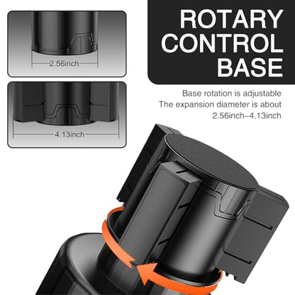 QODOLSI Pack-1 Car Conversion Cup Holder, Within 4.13" Drink Stand from Small to Large Cups Mouth, Rotatable Adjustable Base with Anti-Slip Pad, Universal Plug-and-Play Cup Holder for Cars (Black)