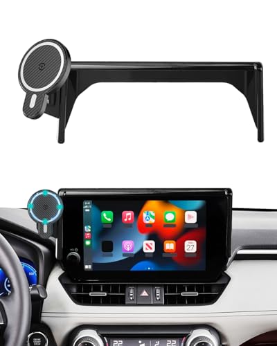 PZK Car Phone Holder for Toyota RAV4 2019-2025 Hybrid LE/XLE/Premium Accessories 7/8-Inch Screen Magnetic 15W Fast Wireless Charger Car Phone Mount 360° Rotation Not Affect Vent (Not Fit 9/10.5 inch) - color: Magsafe+ Wireless Charger, size: RAV4 2019-202